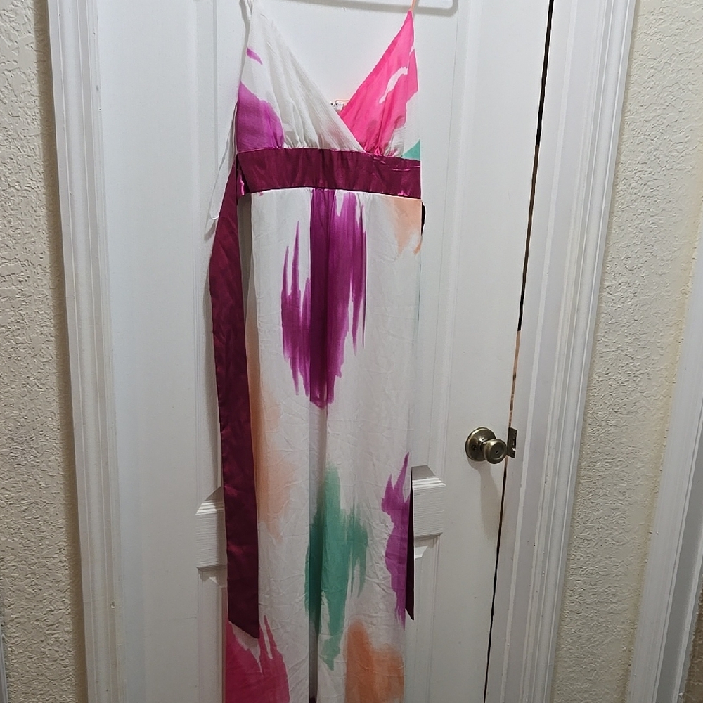 Colorful Abstract long Maxi  Dress